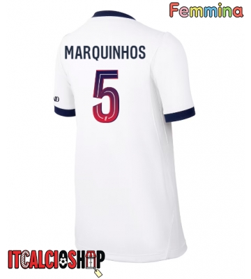 Paris Saint-Germain Marquinhos #5 Seconda Maglia Femmina 2026-27 Manica Corta